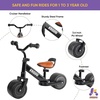 image:imageKRIDDO 12 Year Old Balance Bike Mini Cruiser for First Birthday BlackBblack