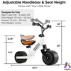 image:imageKRIDDO 12 Year Old Balance Bike Mini Cruiser for First Birthday BlackBwhite