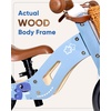 image:imageKRIDDO 2 in 1 Wooden Kids Tricycle and Balance Bike with Pattern for 14 Years Old NoPedal Tricycle and Toddler Balance Bike with Basket and Adjustable Seat Ideal for Outdoor and Indoor Blue