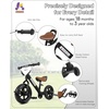 image:imageKRIDDO 2in1 Kids Tricycle and Toddler Balance Bike 2 Year Old Detachable Pedals and Stowable Training Wheels DIY Plate Riding Trikes Toy for Ages 18 Months to 3 YearsBlack