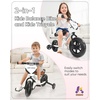 image:imageKRIDDO 2in1 Kids Tricycle and Toddler Balance Bike 2 Year Old Detachable Pedals and Stowable Training Wheels DIY Plate Riding Trikes Toy for Ages 18 Months to 3 YearsWhite