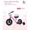 image:imageKRIDDO 2in1 Kids Tricycle and Toddler Balance Bike 2 Year Old Detachable Pedals and Stowable Training Wheels DIY Plate Riding Trikes Toy for Ages 18 Months to 3 YearsPink