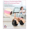 image:imageKRIDDO Wooden Baby Balance Bike 1 Year Old Wide Wheels for Stable and Smooth Ride Boy Girl First Balance Bike Gift for 12 Month to 3 Year NonSharp Parts Soft Seat RedPink