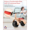 image:imageKRIDDO Wooden Baby Balance Bike 1 Year Old Wide Wheels for Stable and Smooth Ride Boy Girl First Balance Bike Gift for 12 Month to 3 Year NonSharp Parts Soft Seat RedRed