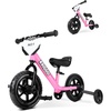image:imageKRIDDO 2in1 Kids Tricycle and Toddler Balance Bike 2 Year Old Detachable Pedals and Stowable Training Wheels DIY Plate Riding Trikes Toy for Ages 18 Months to 3 YearsPink