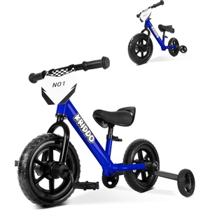 image:imageKRIDDO 2in1 Kids Tricycle and Toddler Balance Bike 2 Year Old Detachable Pedals and Stowable Training Wheels DIY Plate Riding Trikes Toy for Ages 18 Months to 3 YearsBlue