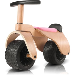 image:imageKRIDDO Wooden Baby Balance Bike 1 Year Old Wide Wheels for Stable and Smooth Ride Boy Girl First Balance Bike Gift for 12 Month to 3 Year NonSharp Parts Soft Seat RedPink