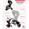 image:imageKRIDDO 7in1 Tricycle Stroller for Toddlers 18 Months to 5 Years Adjustable Push Handle Rotatable Seat Cup Holder and Retractable Canopy Folding Baby Trike wDetachable Guardrail Footrest GYWhite