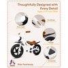 image:imageKRIDDO Kids Balance Bike for 25 Years with Front Light Upgraded Tires for All Terrain Upgraded Bearing for Smooth and Stable Riding Front and Rear Fenders Adjustable SeatWhite