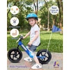 image:imageKRIDDO Pro Toddler Balance Bike 2 Year Old with Hand Brake and Kickstand 12 Inch Push Bicycle Gift Bike for 25 Boys Girls WhiteBlue