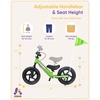 image:imageKRIDDO Pro Toddler Balance Bike 2 Year Old with Hand Brake and Kickstand 12 Inch Push Bicycle Gift Bike for 25 Boys Girls WhiteGreen