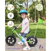 image:imageKRIDDO Pro Toddler Balance Bike 2 Year Old with Hand Brake and Kickstand 12 Inch Push Bicycle Gift Bike for 25 Boys Girls WhiteGreen