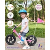image:imageKRIDDO Pro Toddler Balance Bike 2 Year Old with Hand Brake and Kickstand 12 Inch Push Bicycle Gift Bike for 25 Boys Girls WhitePink