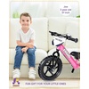 image:imageKRIDDO Pro Toddler Balance Bike 2 Year Old with Hand Brake and Kickstand 12 Inch Push Bicycle Gift Bike for 25 Boys Girls WhitePink