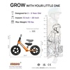 image:imageKRIDDO Toddler Balance Bike 2 Year Old Age 24 Months to 5 Years Old 12 Inch Push Bicycle with Customize Plate 3 Sets of Stickers Included Steady Balancing Gift Bike for 23 Boys Girls NightOrange