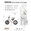 image:imageKRIDDO Toddler Balance Bike 2 Year Old Age 24 Months to 5 Years Old 12 Inch Push Bicycle with Customize Plate 3 Sets of Stickers Included Steady Balancing Gift Bike for 23 Boys Girls NightPinka