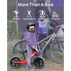 image:imageKRIDDO Toddler Balance Bike 2 Year Old Age 24 Months to 5 Years Old 12 Inch Push Bicycle with Customize Plate 3 Sets of Stickers Included Steady Balancing Gift Bike for 23 Boys Girls NightRed
