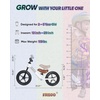 image:imageKRIDDO Toddler Balance Bike 2 Year Old Age 24 Months to 5 Years Old 12 Inch Push Bicycle with Customize Plate 3 Sets of Stickers Included Steady Balancing Gift Bike for 23 Boys Girls NightWhite Led