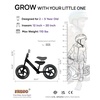 image:imageKRIDDO Toddler Balance Bike 2 Year Old Age 24 Months to 5 Years Old 12 Inch Push Bicycle with Customize Plate 3 Sets of Stickers Included Steady Balancing Gift Bike for 23 Boys Girls NightMatte Black