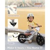 image:imageKRIDDO Toddler Balance Bike 2 Year Old Age 24 Months to 5 Years Old 12 Inch Push Bicycle with Customize Plate 3 Sets of Stickers Included Steady Balancing Gift Bike for 23 Boys Girls NightWhite