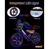 image:imageKRIDDO Toddler Balance Bike 2 Year Old Age 24 Months to 5 Years Old 12 Inch Push Bicycle with Customize Plate 3 Sets of Stickers Included Steady Balancing Gift Bike for 23 Boys Girls NightBlack Led