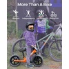 image:imageKRIDDO Toddler Balance Bike 2 Year Old Age 24 Months to 5 Years Old 12 Inch Push Bicycle with Customize Plate 3 Sets of Stickers Included Steady Balancing Gift Bike for 23 Boys Girls NightOrange
