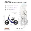 image:imageKRIDDO Toddler Balance Bike 2 Year Old Age 24 Months to 5 Years Old 12 Inch Push Bicycle with Customize Plate 3 Sets of Stickers Included Steady Balancing Gift Bike for 23 Boys Girls NightBlue