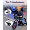 image:imageKRIDDO Toddler Balance Bike 2 Year Old Age 24 Months to 5 Years Old 12 Inch Push Bicycle with Customize Plate 3 Sets of Stickers Included Steady Balancing Gift Bike for 23 Boys Girls NightBlack Led