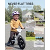 image:imageKRIDDO Toddler Balance Bike 2 Year Old Age 24 Months to 5 Years Old 12 Inch Push Bicycle with Customize Plate 3 Sets of Stickers Included Steady Balancing Gift Bike for 23 Boys Girls NightWhite