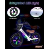 image:imageKRIDDO Toddler Balance Bike 2 Year Old Age 24 Months to 5 Years Old 12 Inch Push Bicycle with Customize Plate 3 Sets of Stickers Included Steady Balancing Gift Bike for 23 Boys Girls NightWhite Led