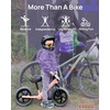 image:imageKRIDDO Toddler Balance Bike 2 Year Old Age 24 Months to 5 Years Old 12 Inch Push Bicycle with Customize Plate 3 Sets of Stickers Included Steady Balancing Gift Bike for 23 Boys Girls NightPinka