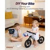 image:imageKRIDDO Toddler Balance Bike 2 Year Old Age 24 Months to 5 Years Old 12 Inch Push Bicycle with Customize Plate 3 Sets of Stickers Included Steady Balancing Gift Bike for 23 Boys Girls NightBlack Led