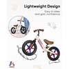 image:imageKRIDDO Toddler Balance Bike 2 Year Old Kids Balance Bike for 25 Years Old Dual Bearing for Smoother Riding Adorable Plate Adjustable Seat and Handlebar Toddler Bike Gifts Age 23 BlackLEDWhite