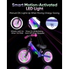 image:imageKRIDDO Toddler Balance Bike 2 Year Old Kids Balance Bike for 25 Years Old Dual Bearing for Smoother Riding Adorable Plate Adjustable Seat and Handlebar Toddler Bike Gifts Age 23 BlackLEDPurple