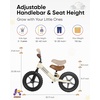 image:imageKRIDDO Toddler Balance Bike 2 Year Old Kids Balance Bike for 25 Years Old Dual Bearing for Smoother Riding Adorable Plate Adjustable Seat and Handlebar Toddler Bike Gifts Age 23 BlackLEDWhite