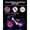 image:imageKRIDDO Toddler Balance Bike 2 Year Old Kids Balance Bike for 25 Years Old Dual Bearing for Smoother Riding Adorable Plate Adjustable Seat and Handlebar Toddler Bike Gifts Age 23 BlackLEDWhite
