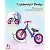 image:imageKRIDDO Toddler Balance Bike 2 Year Old Kids Balance Bike for 25 Years Old Dual Bearing for Smoother Riding Adorable Plate Adjustable Seat and Handlebar Toddler Bike Gifts Age 23 BlackLEDPurple
