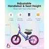 image:imageKRIDDO Toddler Balance Bike 2 Year Old Kids Balance Bike for 25 Years Old Dual Bearing for Smoother Riding Adorable Plate Adjustable Seat and Handlebar Toddler Bike Gifts Age 23 BlackLEDPurple