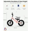 image:imageKRIDDO Toddler Balance Bike 2 Year Old Kids Balance Bike for 25 Years Old Dual Bearing for Smoother Riding Adorable Plate Adjustable Seat and Handlebar Toddler Bike Gifts Age 23 BlackPink