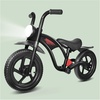 image:imageKRIDDO Kids Balance Bike for 25 Years with Front Light Upgraded Tires for All Terrain Upgraded Bearing for Smooth and Stable Riding Front and Rear Fenders Adjustable SeatBblack