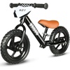 image:imageKRIDDO Toddler Balance Bike 2 Year Old Age 24 Months to 5 Years Old 12 Inch Push Bicycle with Customize Plate 3 Sets of Stickers Included Steady Balancing Gift Bike for 23 Boys Girls NightBlack