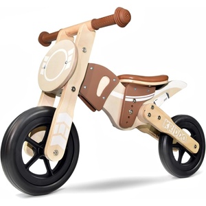 image:imageKRIDDO Kids Balance Bike for Toddlers 24 Years Old Toddler Bike with Comfortable Leather Seat and 3 Adjustable Seat Heights DIY Stickers Gift for Boys and Girls Wooden