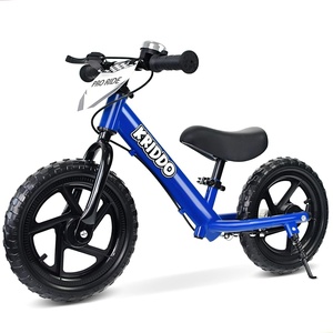 image:imageKRIDDO Pro Toddler Balance Bike 2 Year Old with Hand Brake and Kickstand 12 Inch Push Bicycle Gift Bike for 25 Boys Girls WhiteBlue