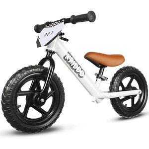 image:imageKRIDDO Toddler Balance Bike 2 Year Old Age 24 Months to 5 Years Old 12 Inch Push Bicycle with Customize Plate 3 Sets of Stickers Included Steady Balancing Gift Bike for 23 Boys Girls NightWhite