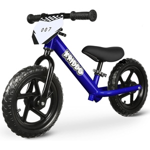 image:imageKRIDDO Toddler Balance Bike 2 Year Old Age 24 Months to 5 Years Old 12 Inch Push Bicycle with Customize Plate 3 Sets of Stickers Included Steady Balancing Gift Bike for 23 Boys Girls NightBlue