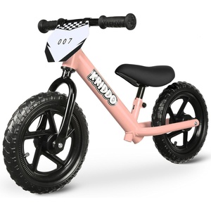 image:imageKRIDDO Toddler Balance Bike 2 Year Old Age 24 Months to 5 Years Old 12 Inch Push Bicycle with Customize Plate 3 Sets of Stickers Included Steady Balancing Gift Bike for 23 Boys Girls NightPinka