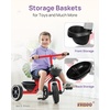 image:imageKRIDDO Tricycles Age 24 Month to 4 Years Toddler Kids Trike for 25 to 5 Year Old Gift for 24 Year Olds  GreenRed