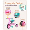 image:imageKRIDDO 2 in 1 Kids Tricycles Age 18 Month to 3 Years EVA Wheels Upgraded Gift Trikes for Toddlers 2 to 3 Year Old with Push Handle and Duck Bell PinkEva Wheelpink
