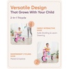 image:imageKRIDDO 2 in 1 Kids Tricycles Age 18 Month to 3 Years EVA Wheels Upgraded Gift Trikes for Toddlers 2 to 3 Year Old with Push Handle and Duck Bell PinkEva Wheelpink