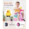 image:imageKRIDDO 2 in 1 Kids Tricycles Age 18 Month to 3 Years EVA Wheels Upgraded Gift Trikes for Toddlers 2 to 3 Year Old with Push Handle and Duck Bell PinkEva Wheelpink